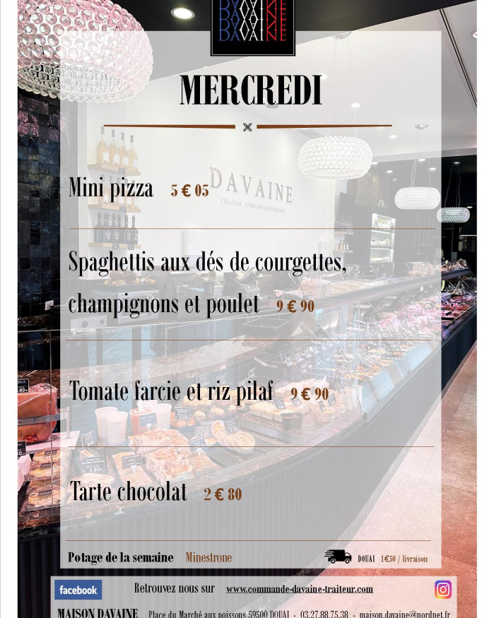  formule Plat du mercredi  18/06