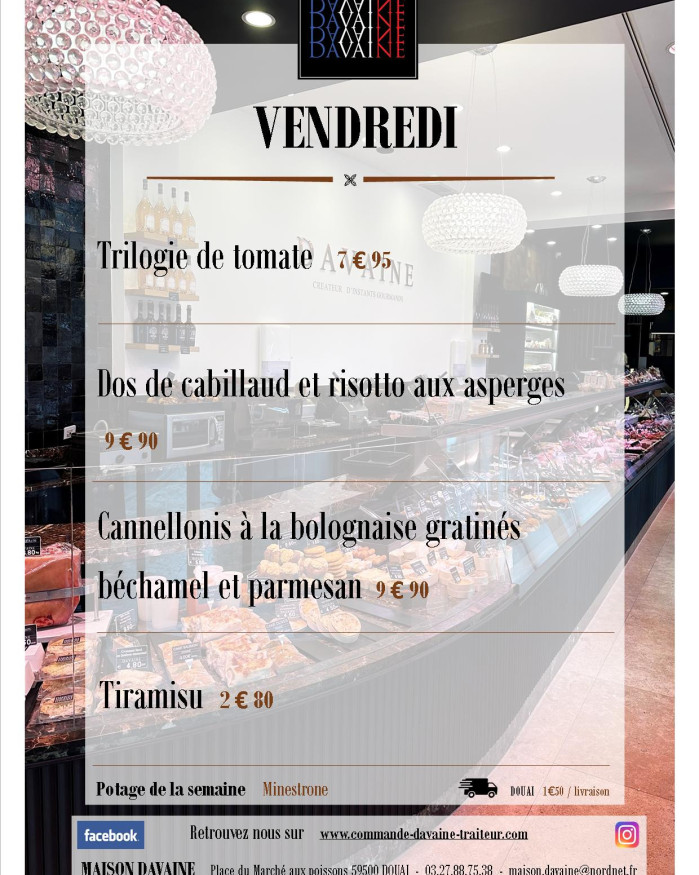  formule Plat du vendredi 20/06