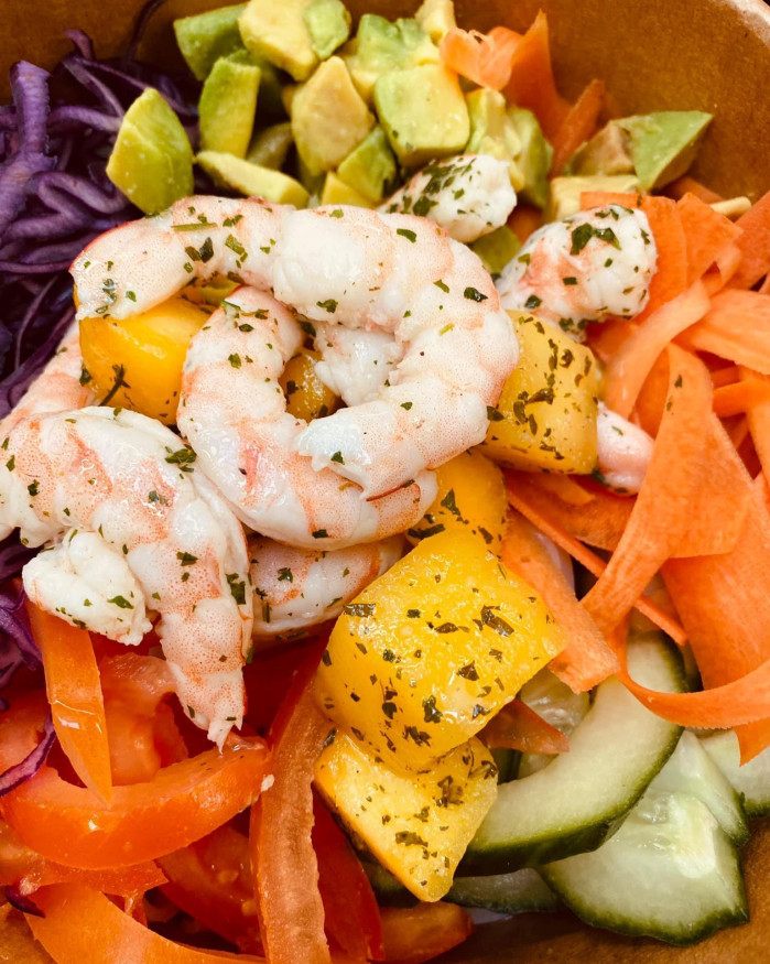 poke bowl crevette