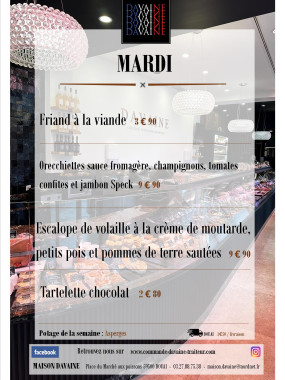  formule Plat du mardi 22/07