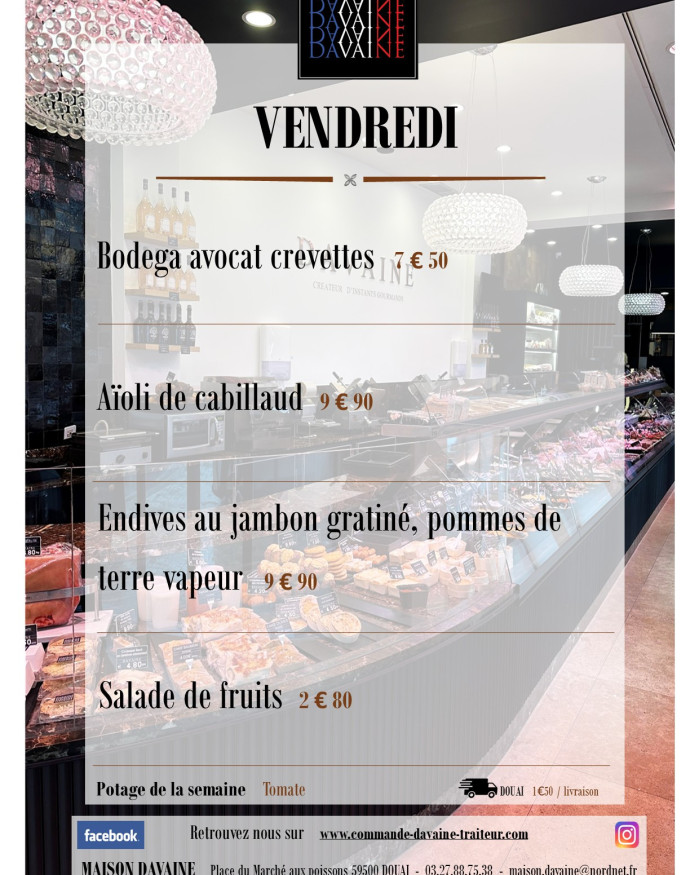  formule Plat du vendredi 21/11