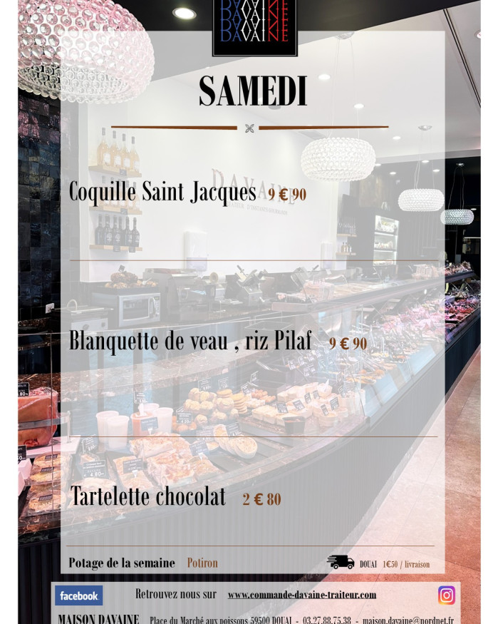 plat du samedi 3/01