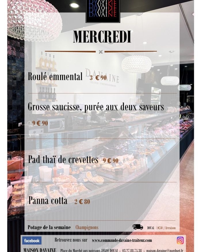 plat du mercredi 11/02