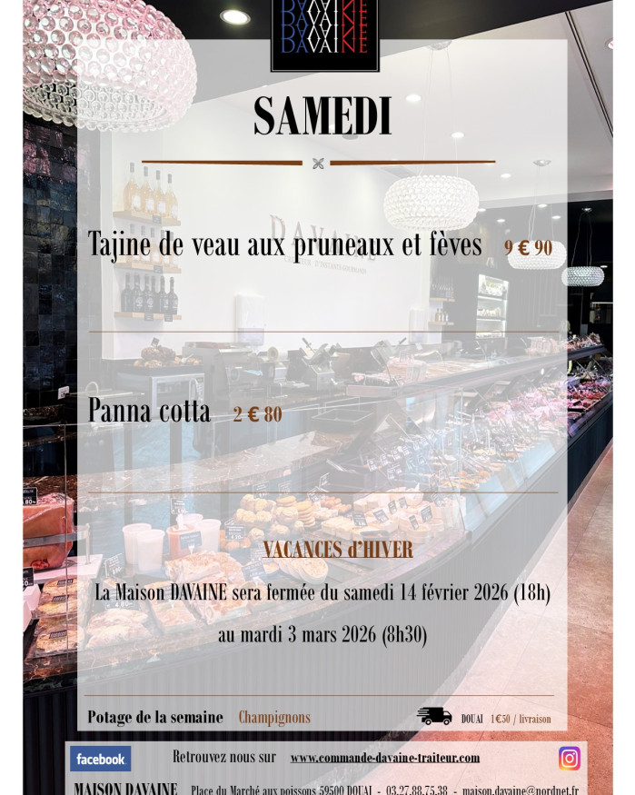 plat du samedi 14/02