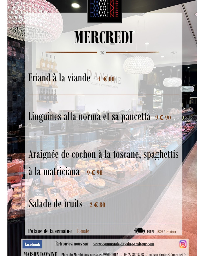 plat du mercredi 18/03