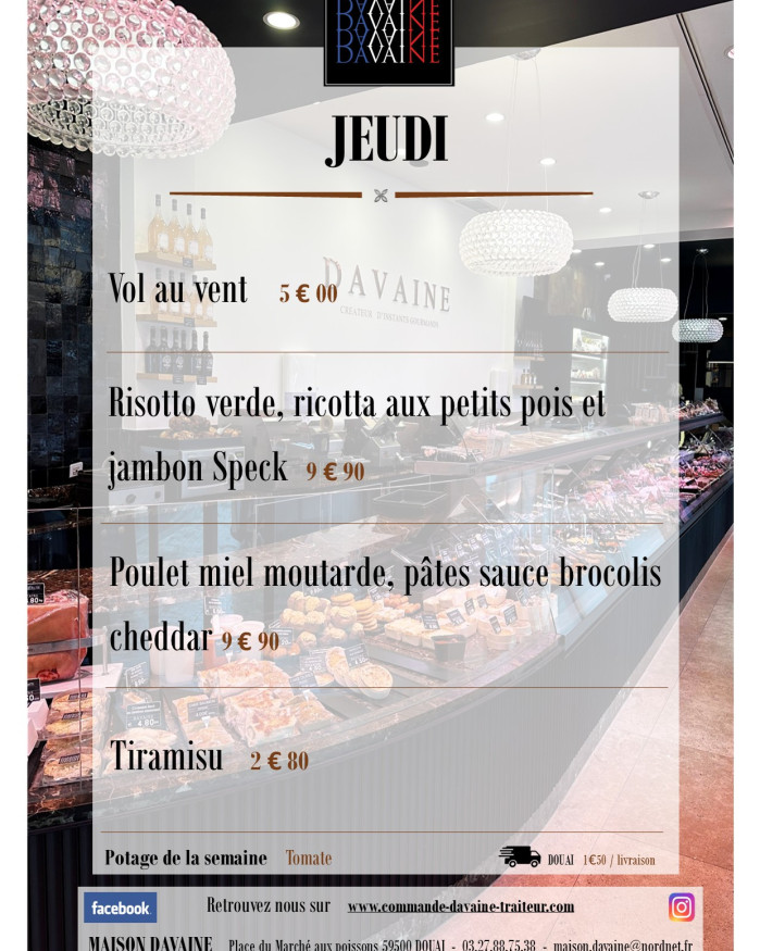 Plat du jeudi 19/03