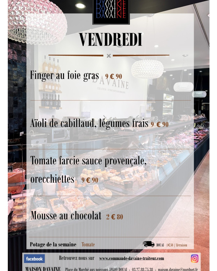 plat de vendredi 20/03
