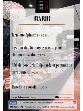 Plat du mardi 31/03