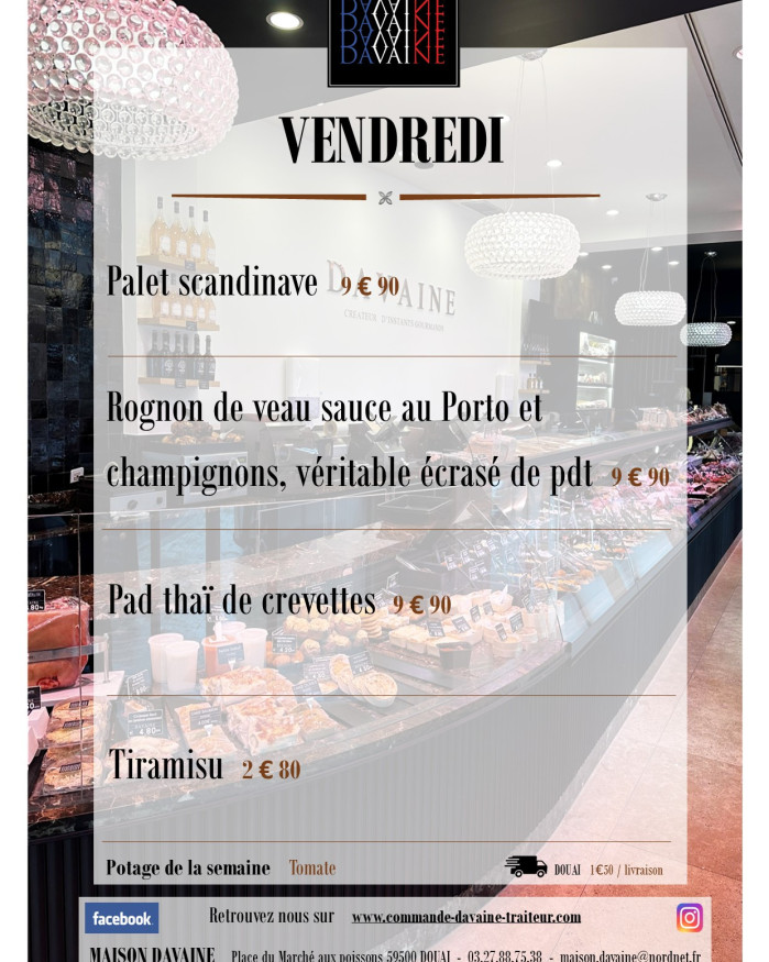  formule Plat du vendredi 3/04