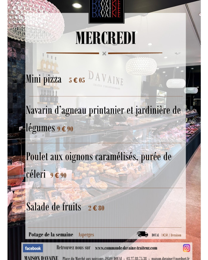 plat du mercredi 13/05
