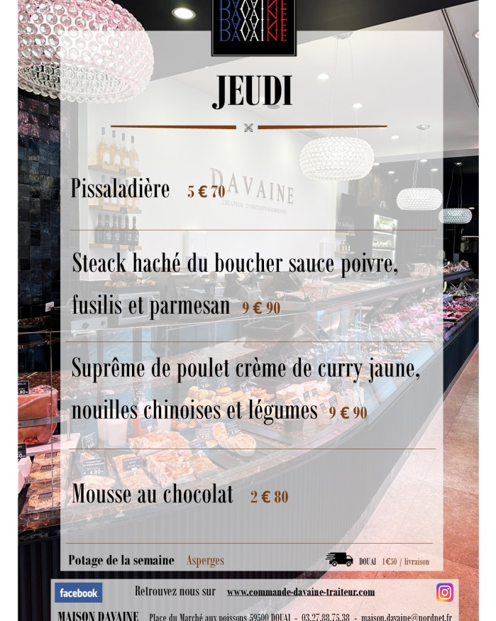 Plat du jeudi 14/05