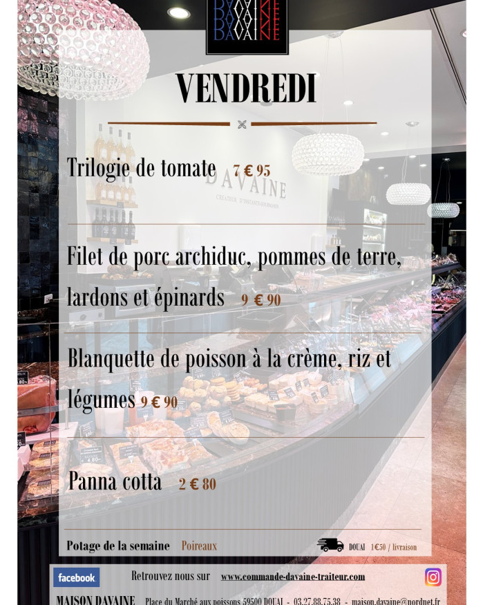  formule Plat du vendredi 22/05