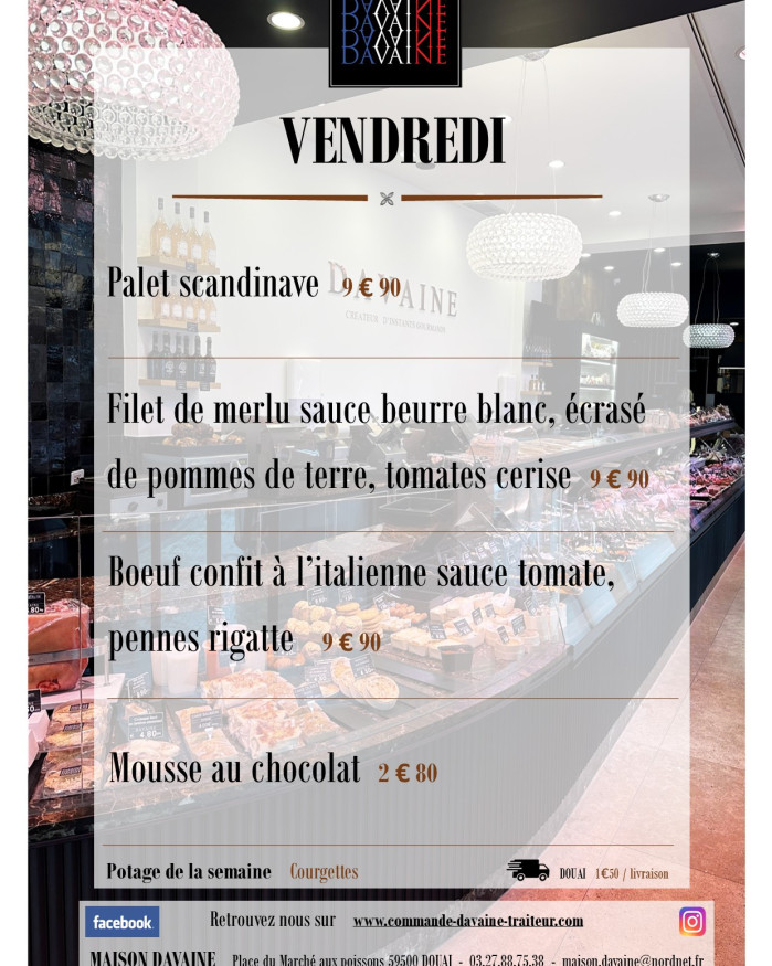 plat de vendredi 29/05