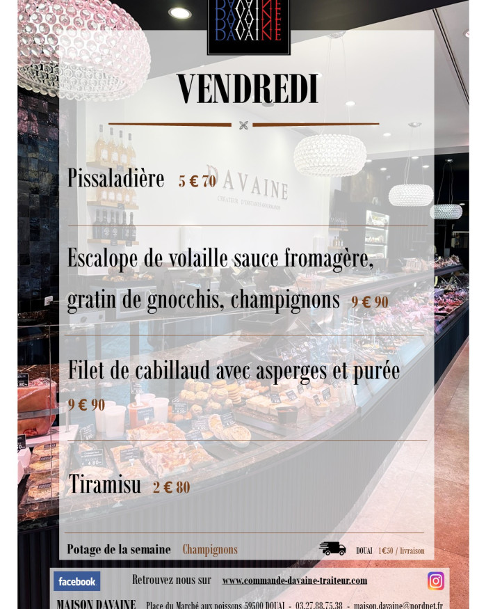  formule Plat du vendredi 12/06