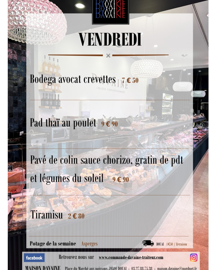  formule Plat du vendredi 19/06