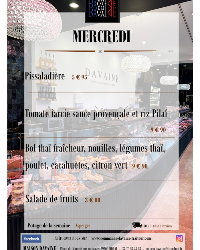 plat du mercredi 15/07