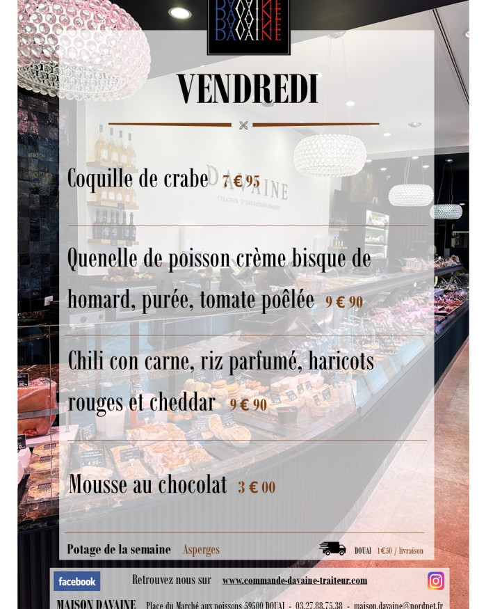  formule Plat du vendredi 17/07
