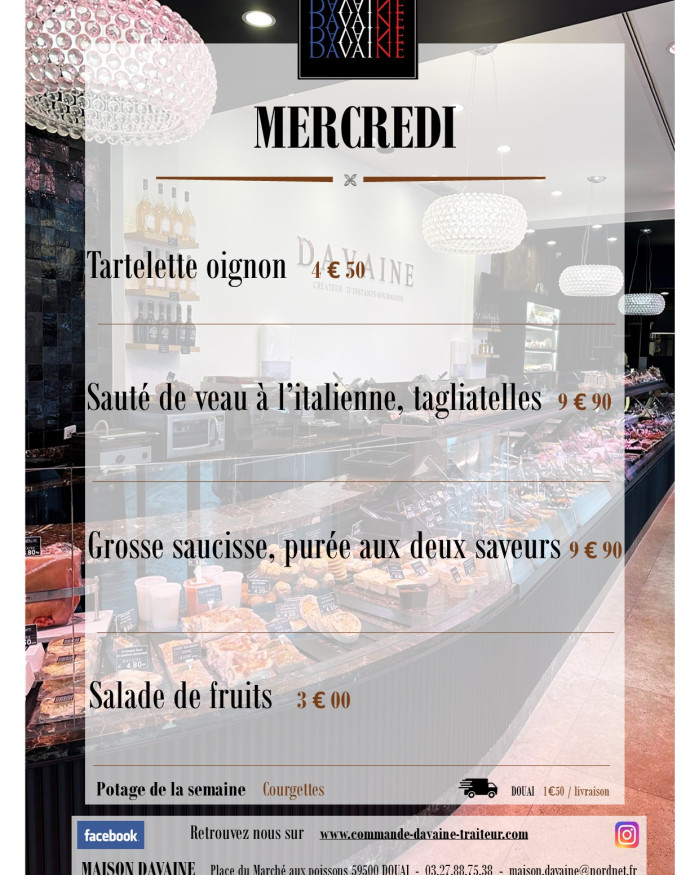 plat du mercredi 22/07