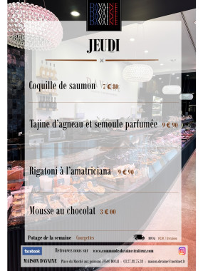 Plat du jeudi 23/07