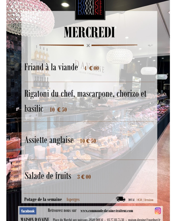 plat du mercredi 19/08