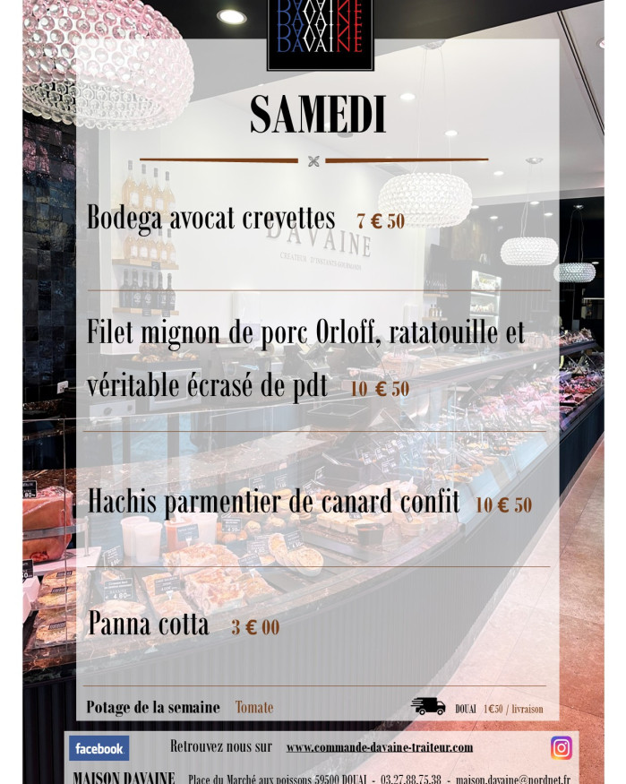 plat du samedi 29/08