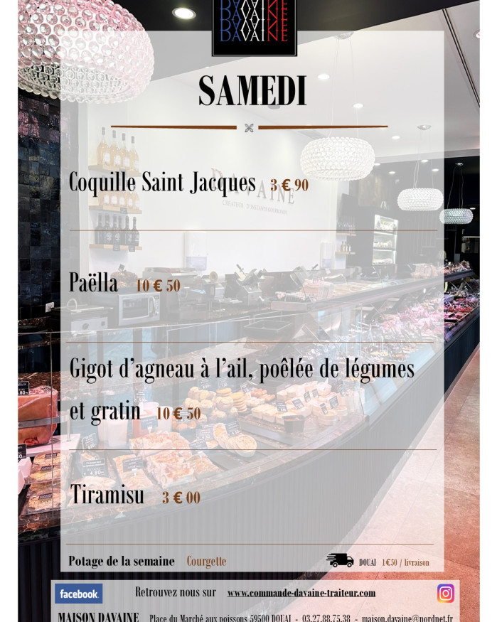 plat du samedi 5/09