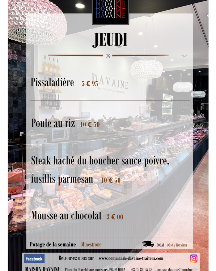 Plat du jeudi 10/09