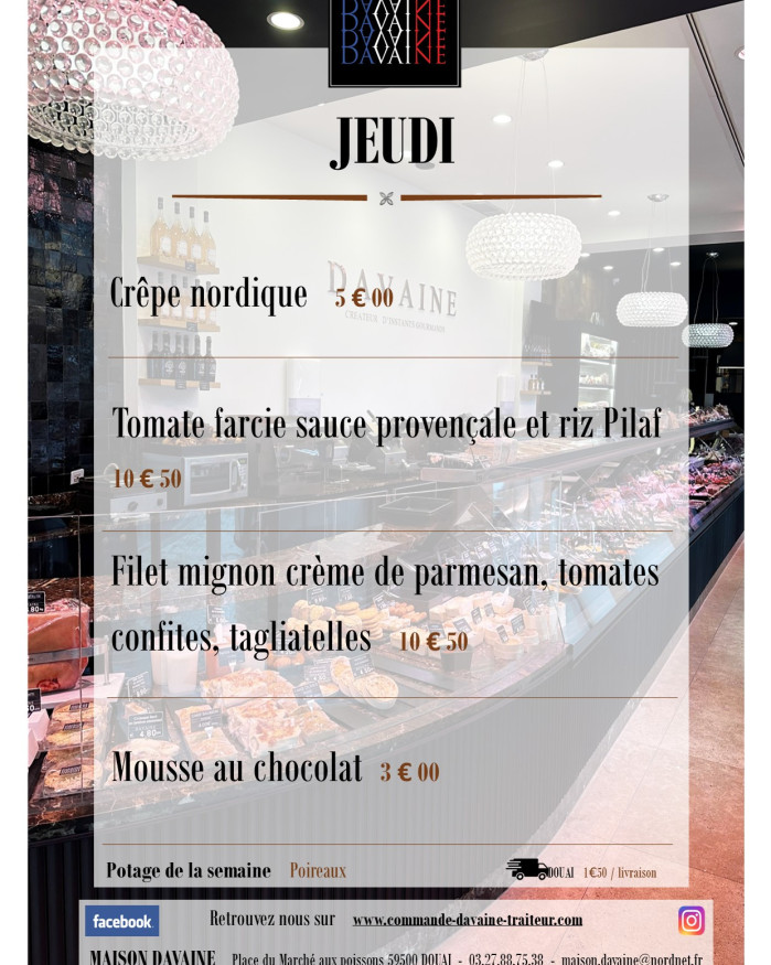 Plat du jeudi 17/09