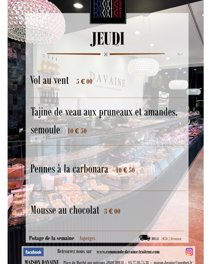 Plat du jeudi 1/10