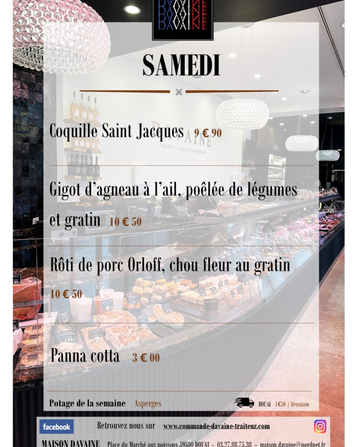plat du samedi 3/10