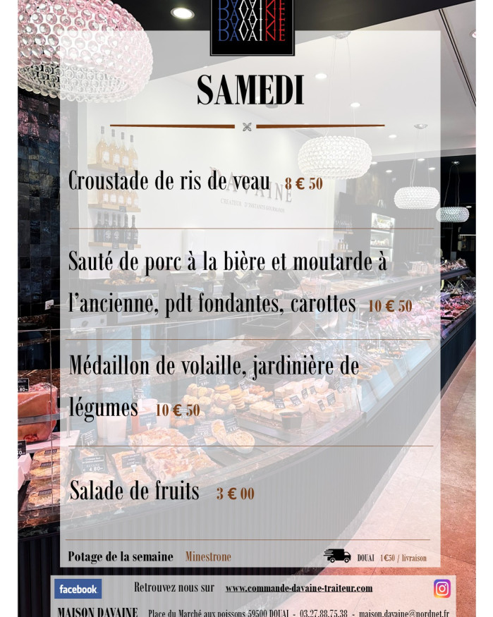 plat du samedi 24/10